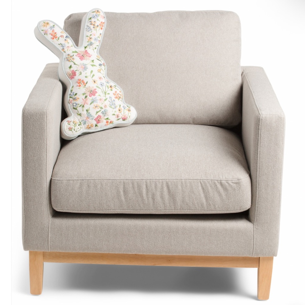 Bunny Boulevard 18x11 Embroidered Floral Bunny Pillow